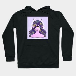 Follow the Stars Girl - Purple Background Hoodie